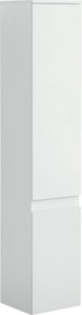 Armário de coluna para casa de banho 30 x 28 x 152,5 cm com 2 portas e 3 prateleiras ajustáveis, estilo contemporâneo, branco