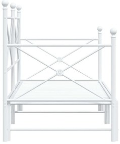 Cama de dia com gavetão sem colchão 80x200 cm aço branco