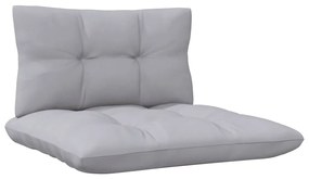 8 pcs conjunto lounge de jardim + almofadões cinza pinho