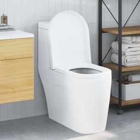 vidaXL Assento de Vaso Sanitário Branco 48 x 36,5 x 4,5 cm