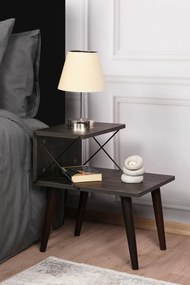 Mesa de Cabeceira Cross – Castanho Escuro – 50x55x40 cm