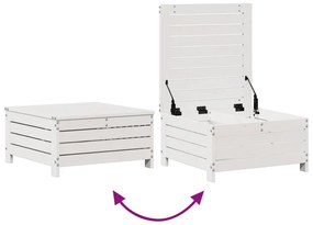 6 pcs conjunto lounge jardim c/ almofadões pinho maciço branco