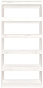 Estante/divisória 80x30x167,4 cm madeira de pinho maciça branco