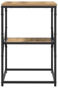 Mesa Lateral vidaXL Carvalho Artisan 41x40x60 cm Madeira de Engenharia