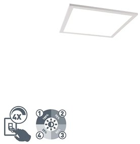 Candeeiro de teto branco 40 cm com LED regulável em 4 etapas - Liv Moderno