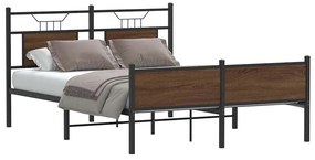 Estrutura cama s/ colchão derivados madeira carvalho castanho