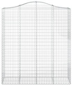Cestos gabião arqueados 4pcs 200x50x220/240cm ferro galvanizado