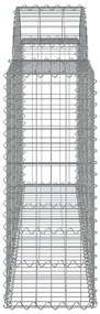 Cestos gabião arqueados 18pcs 200x30x80/100cm ferro galvanizado