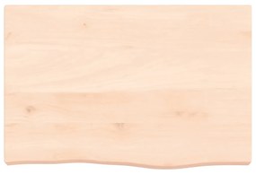 Prateleira de parede 60x40x(2-6) cm carvalho maciço não tratado