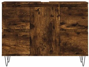 Armário casa de banho 80x33x60 cm deriv.madeira carvalho fumado