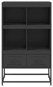 Móvel alto 68x39x111,5 cm aço preto