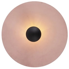 Candeeiro de teto preto sombra plana rosa 45 cm - Combi Moderno