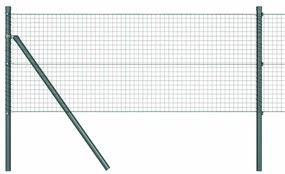 Cerca de Arame Soldado com 13 Postes Verde 0.6x50 m Aço