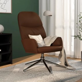 341024 vidaXL Cadeira de descanso couro artificial castanho brilhante