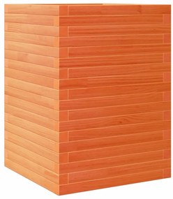 Vaso/floreira de jardim 50x50x68,5cm pinho maciço castanho mel