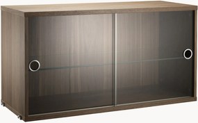 Vitrine com portas de vidro deslizantes String System, L 78 x P 30 cm