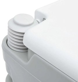 Vaso Sanitário Portátil vidaXL Cinza e Branco em Plástico 10 L
