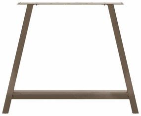 Pés de mesa de jantar em formato A, 2 peças, 90x (72-73) cm, aço