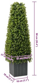 Planta Artificial Árvore de Eucalipto com Vaso 27x27x90 cm Verde