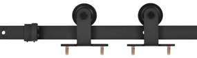 Kit de ferragens para porta deslizante SKIEN 183 cm aço preto