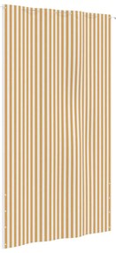 vidaXL Tela de varanda 160x240 cm tecido oxford amarelo e branco