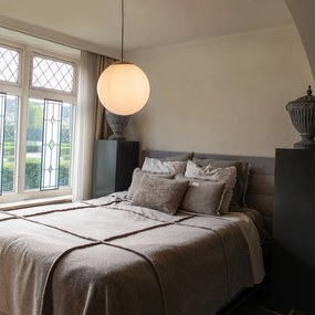 Candeeiro suspenso inteligente escandinavo dourado com vidro opalino 40cm incl. WiFi A60 - Ball 40