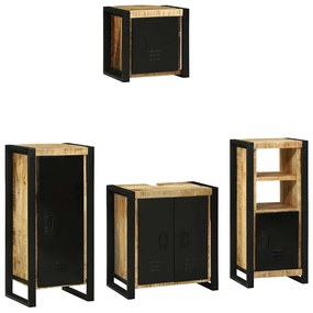 vidaXL Conjunto de Móveis para Banheiro 4 pcs Madeira de manga maciça