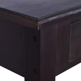 Mesa consola 120x30x75cm mogno maciço castanho café preto-claro