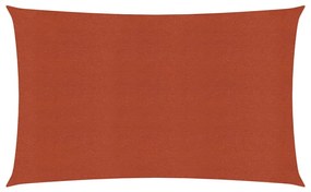 Para-sol estilo vela 160 g/m² 3x6 m PEAD terracota