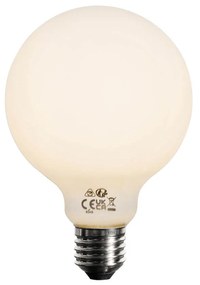 Conjunto de 5 Lâmpada LED regulável E27 opal G95 5W 450lm 2700K