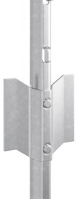 Postes de Cerca 22 pcs U-Channel Prateado 120 cm Aço
