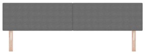 Cabeceira LED vidaXL Design Simples Cinza Claro 100 cm Tecido de Velud