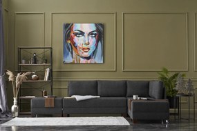 Sofá-cama de canto Fly – Antracite – 210 x 280 cm