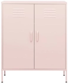 Armário de arrumação aço 80x35x101,5 cm rosa