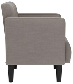 Poltrona com apoio de braços 53 cm tecido cinzento-acastanhado