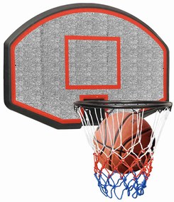 Tabela de basquetebol 71x45x2 cm polietileno preto