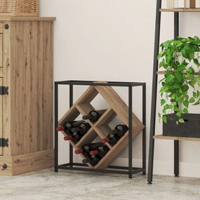 Suporte para Vinho Carvalho Artisan 51x18x52,5 cm Madeira Derivada