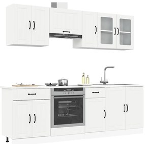 vidaXL 8 peças armário de cozinha conjunto Kalmar branco