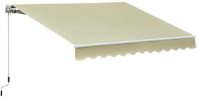 Toldo Manual Dobrável de Alumínio Toldo para Varanda com Ângulo Ajustá