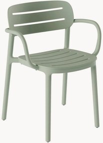 Cadeiras de jardim empilháveis com apoio de braços Croisette, conjunto de 2