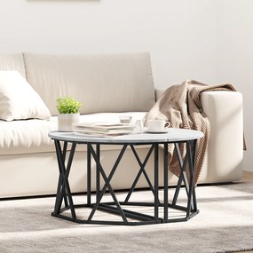 vidaXL Mesa de Centro Cinza Sonoma 80x80x42 cm Feita de Madeira Engenharia