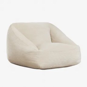 Puff Poltrona Estofada Thiago ↔︎ 90 Cm & Bombazina Castanho Trigo - Sklum