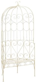 vidaXL Banco de jardim 95 cm ferro antigo branco