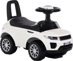 Carro de brincar para empurrar, com buzina para bebés branco