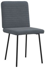 Cadeiras de jantar 4 pcs veludo cinzento-escuro