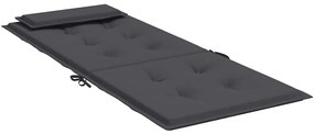 Almofadões p/ cadeira encosto alto 6pcs tecido oxford antracite