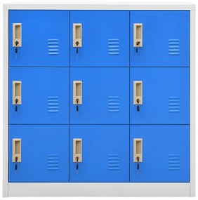 Cacifos 2 pcs 90x45x92,5 cm aço cinzento-claro e azul