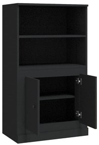 Armário alto derivados de madeira 60x35,5x103,5 cm preto