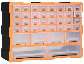 Caixa organizadora com 40 gavetas 52x16x37,5 cm