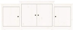 Aparador 164x37x68 cm madeira de pinho maciça branco